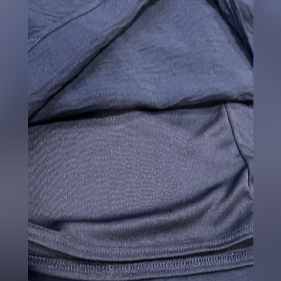 GILLI NAVY DRESS SIZE L. BUST 19” WAIST 14” LENGTH 34”. - Picture 6 of 13